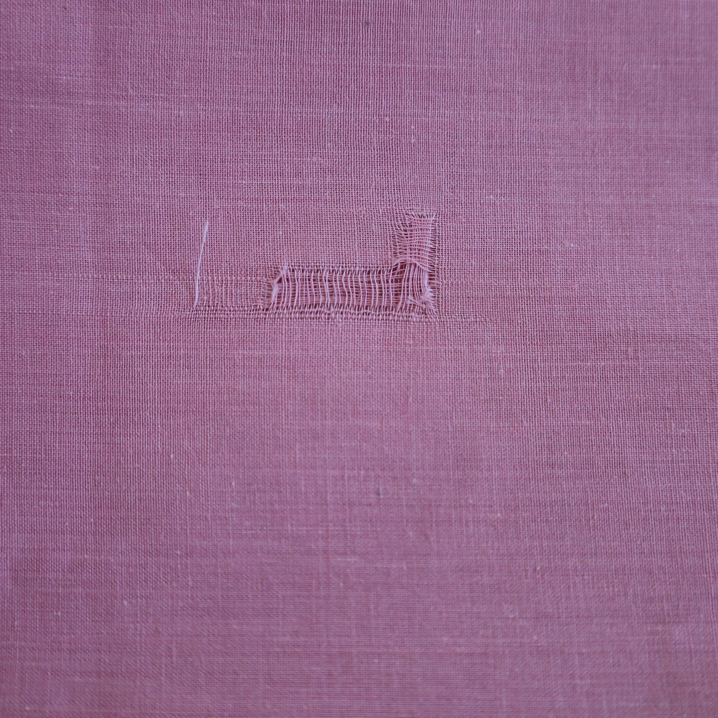 One-of-a-Kind Handloom Cotton Fabric - Pink Grey Contrast