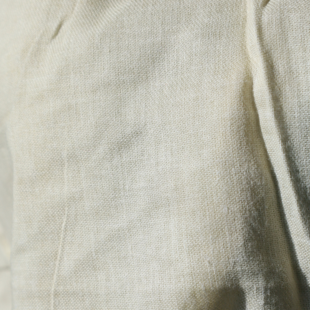 Premium Light Beige (Oatmeal) Linen Fabric - 100% Natural Flax Fiber, Undyed