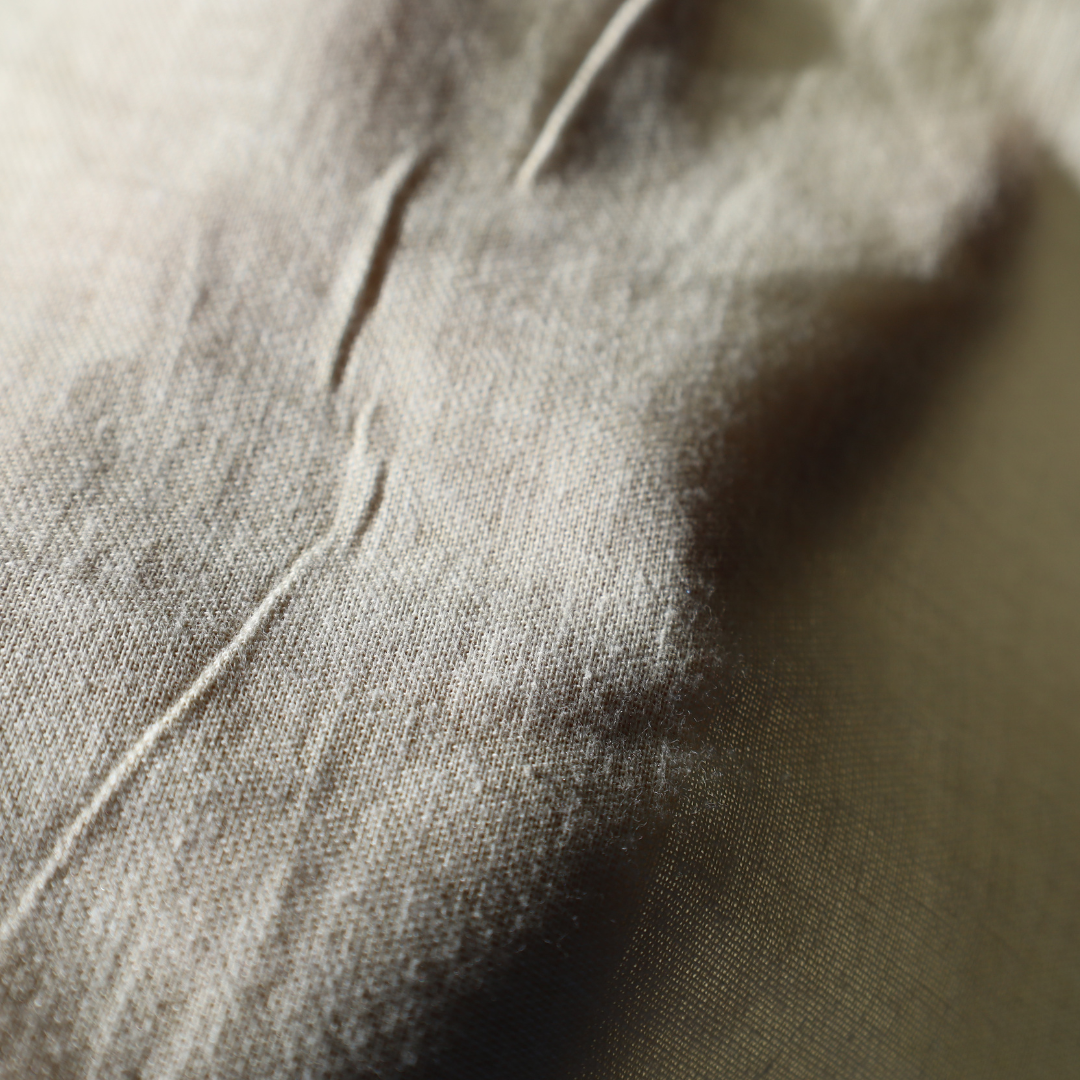 Premium Light Beige (Oatmeal) Linen Fabric - 100% Natural Flax Fiber, Undyed