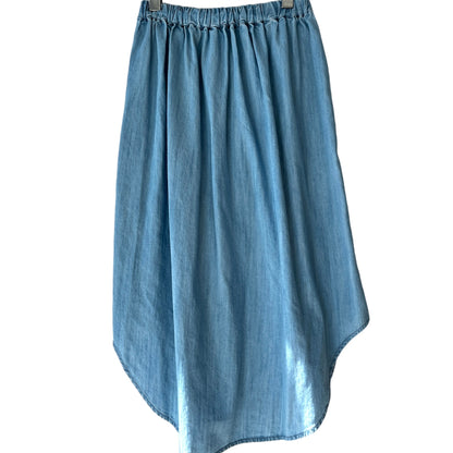 Madewell Light Wash Chambray Skirt