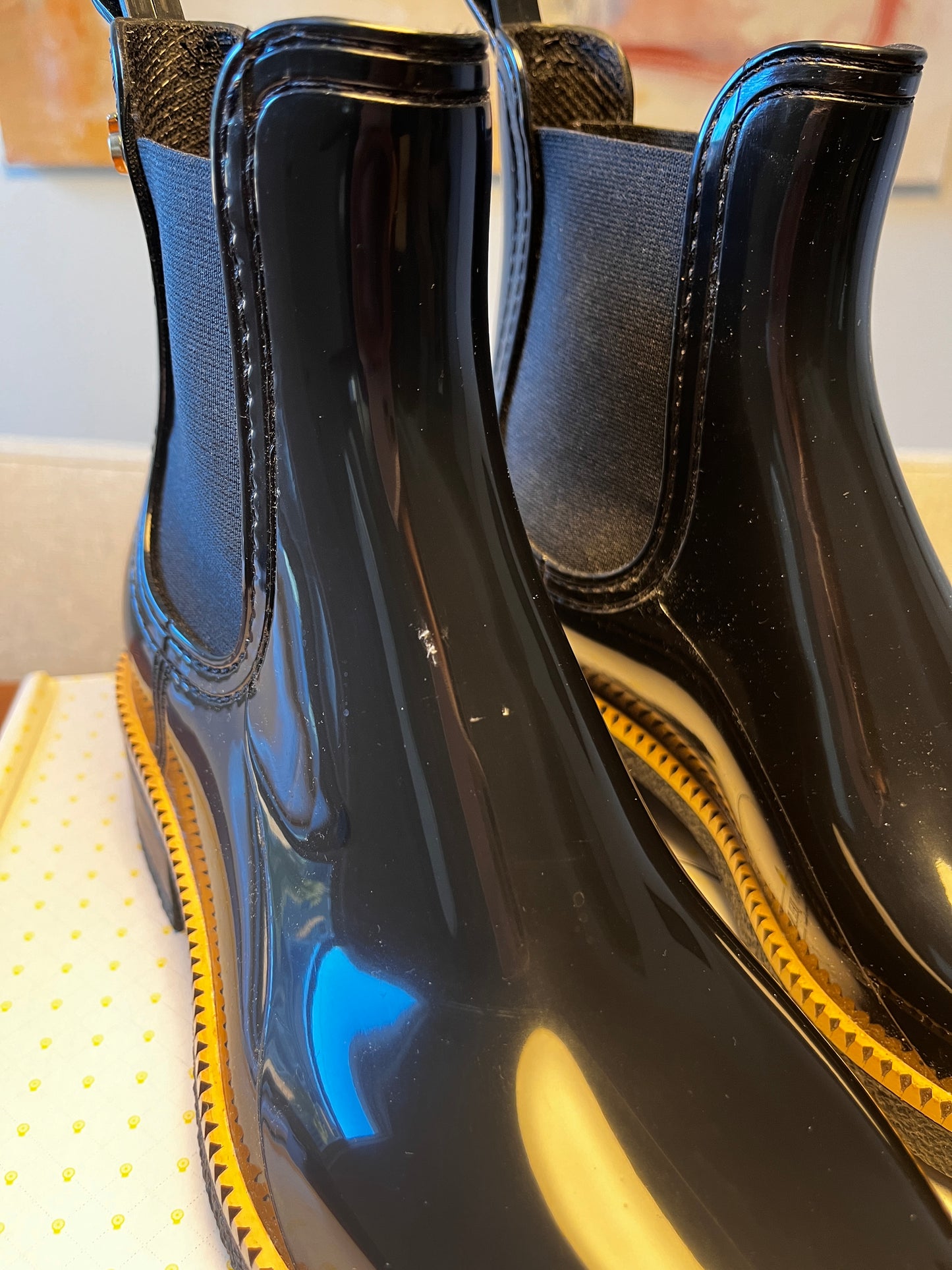 Brand New Lemon Jelly Black Rain Boots - size 7.5 US Women