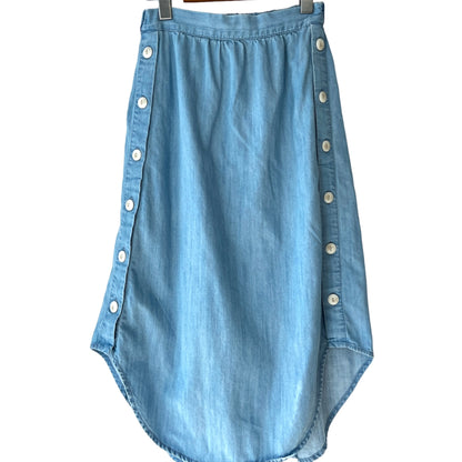 Madewell Light Wash Chambray Skirt