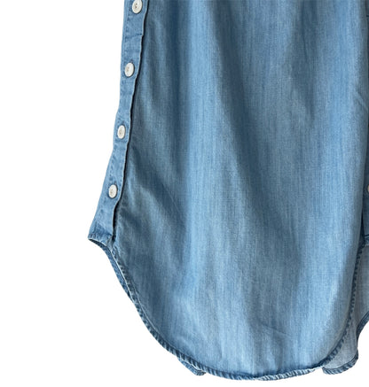 Madewell Light Wash Chambray Skirt