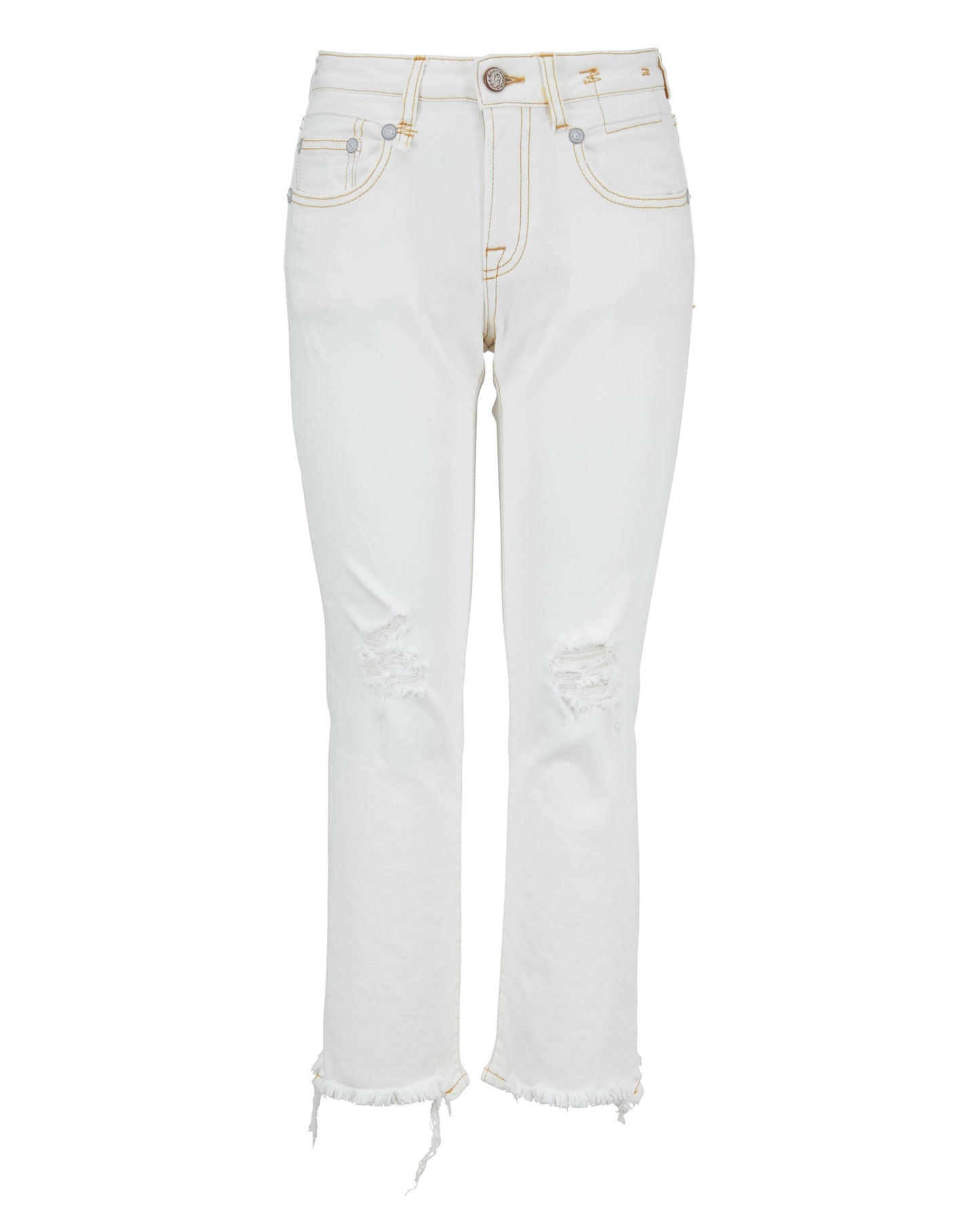 R13 Boy Straight Denim Garett White - size 25