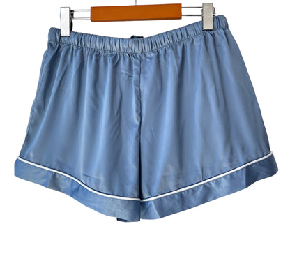 Serenedelicacy Baby Blue Satin Pajamas Shorts Set