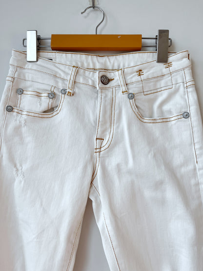 R13 Boy Straight Denim Garett White - size 25