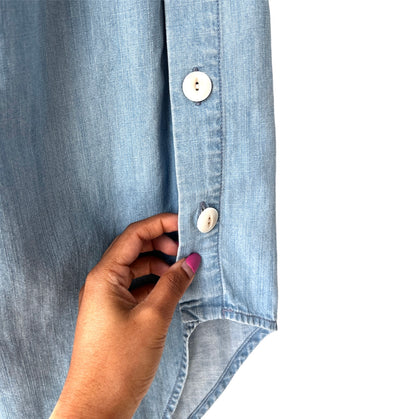 Madewell Light Wash Chambray Skirt