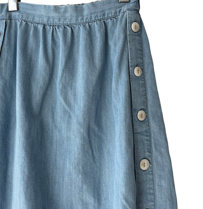 Madewell Light Wash Chambray Skirt