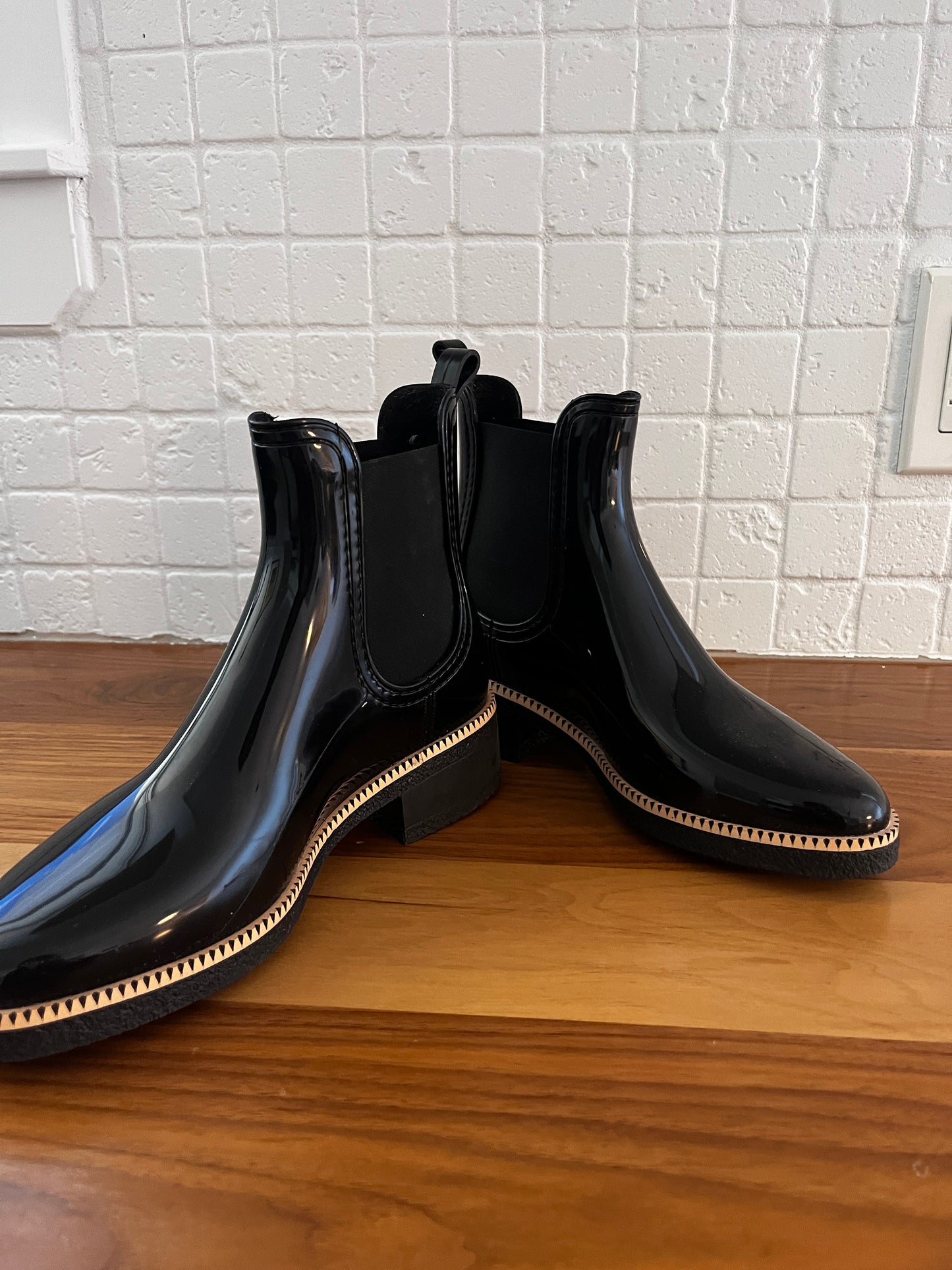 Brand New Lemon Jelly Black Rain Boots - size 7.5 US Women