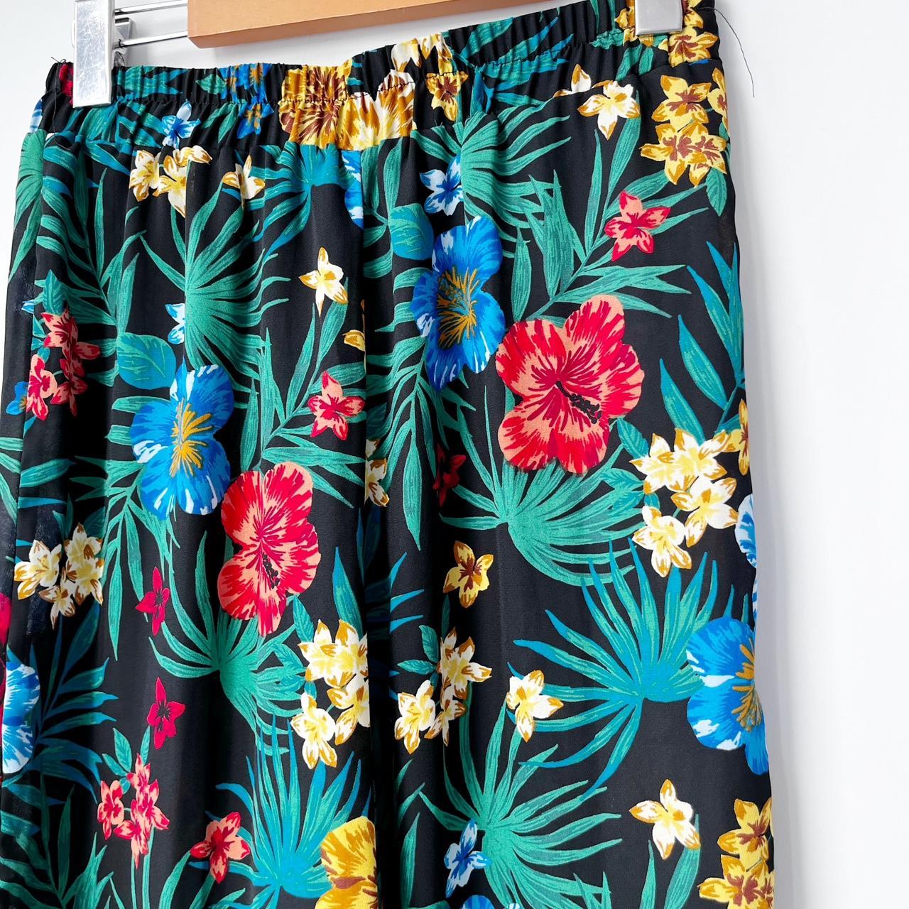 Favlux Tropical Floral Print Wide Leg Pants