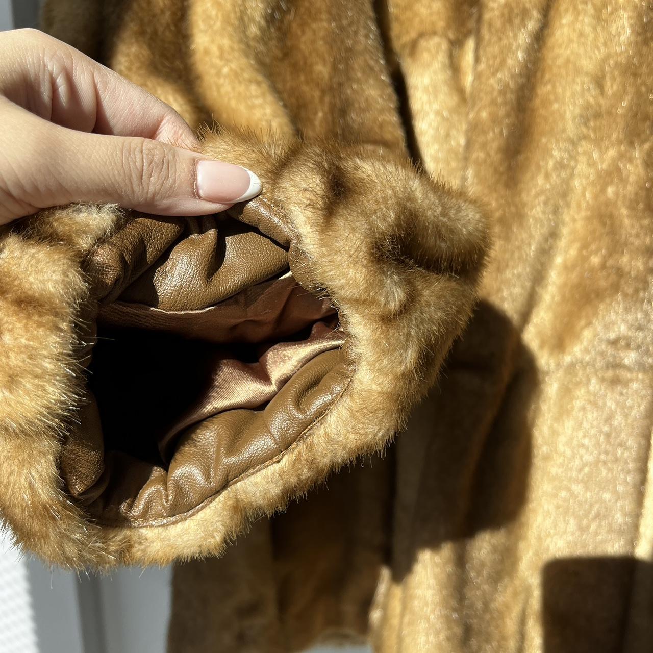 Faux Mink Fur Coat with Hood