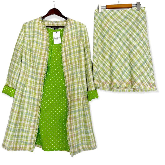 Mario Serrani Vintage 2-piece Tweed Blazer and Skirt set.