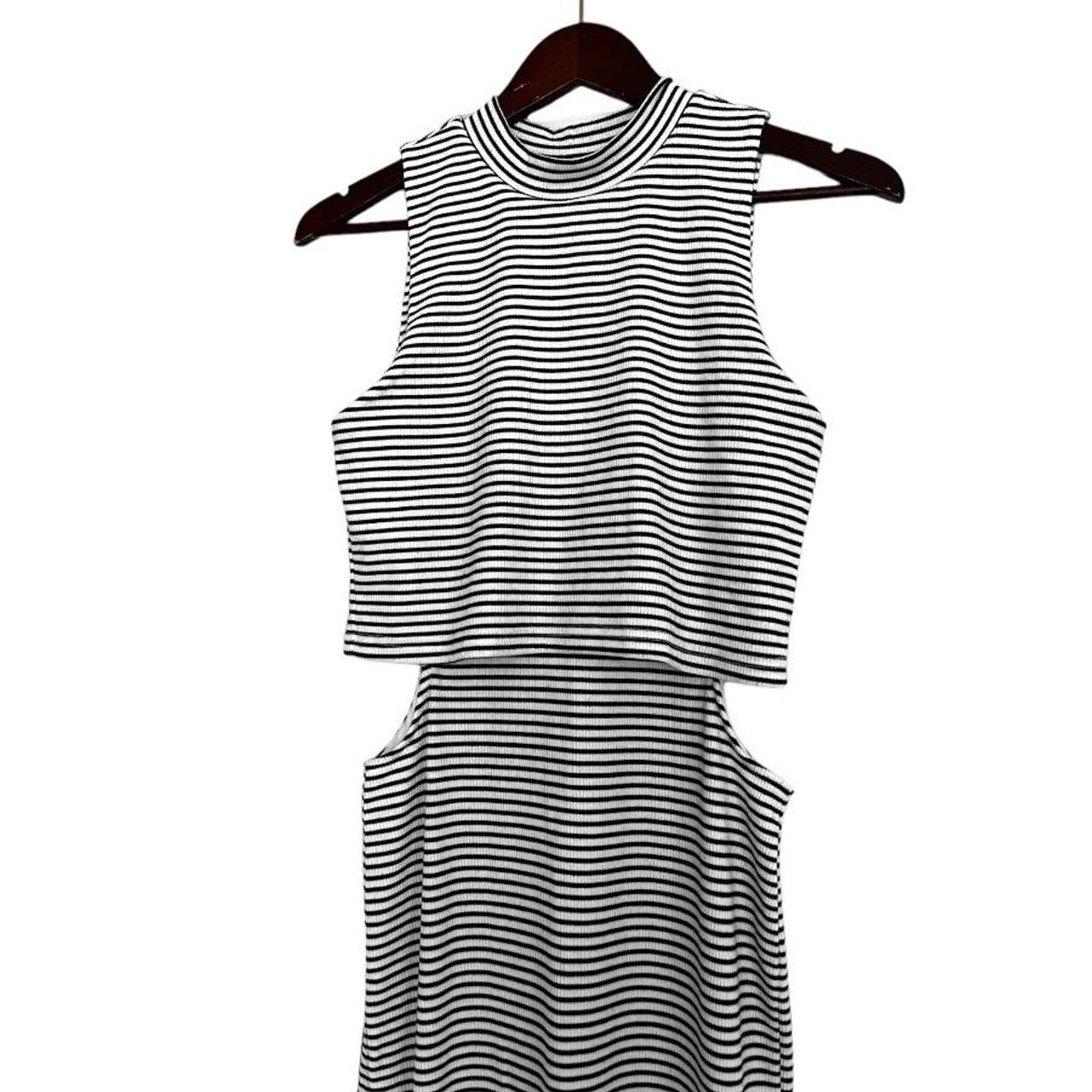 MINKPINK Stripe Cut Out Midi Dress