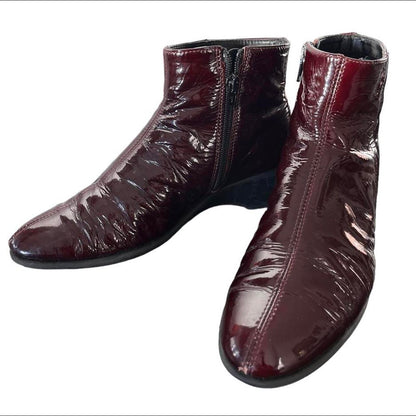 The FLEXX Patent Leather Merlot  Women's Boots Size 6.5
