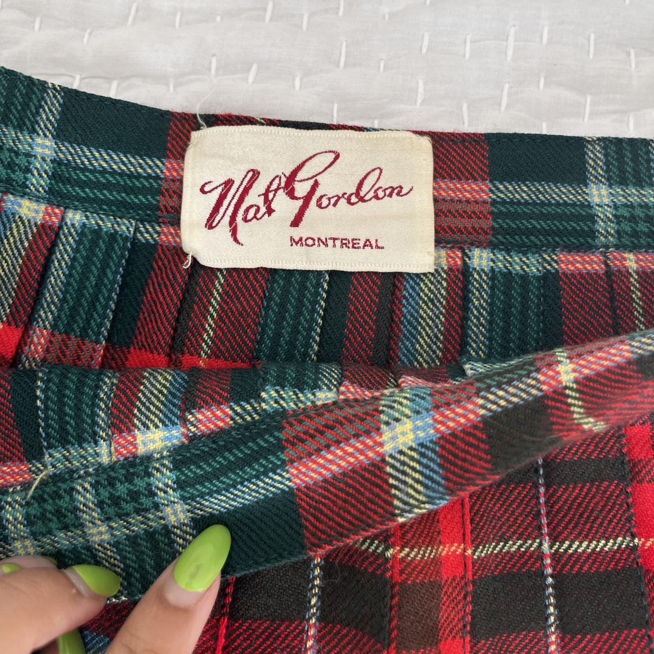 1960’s Vintage Nat Gordon Wool Tartan Kilt Skirt