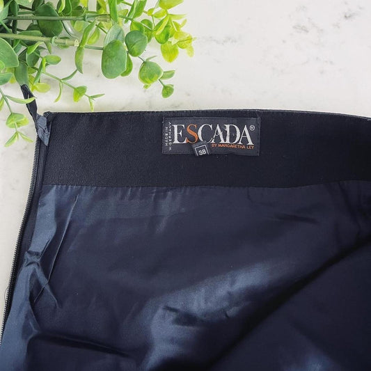 Escada by Margaretha Ley Black Pencil Skirt